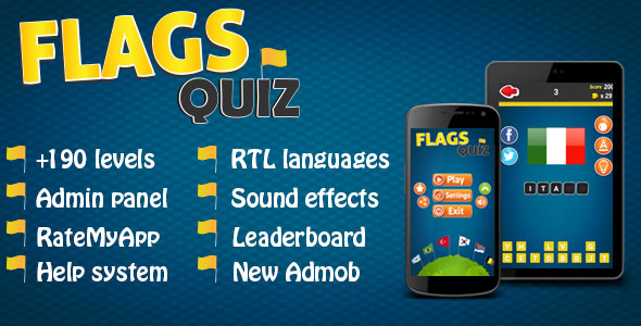 Download Flags Quiz – Android Game + Admin Panel | Free Nulled Scripts