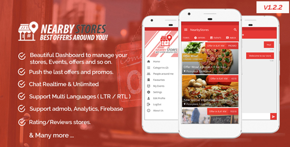 Download NearbyStores v1.2.2 – Offers, Events & Chat Realtime + Firebase | Free Nulled Scripts