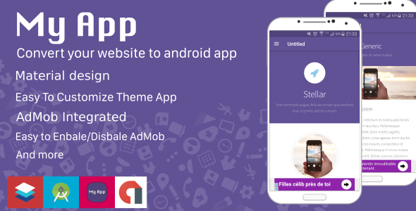 Download Website to Android App – Material Design | Free Nulled Scripts
