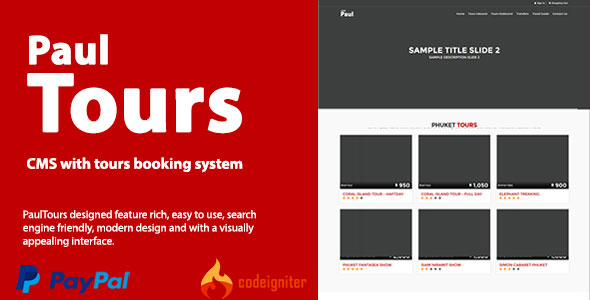 PaulTours - CMS with tours & transfer booking system