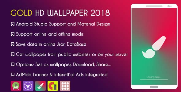 Download Gold HD WALLPAPER 2018 – With ADMOB | Free Nulled Scripts