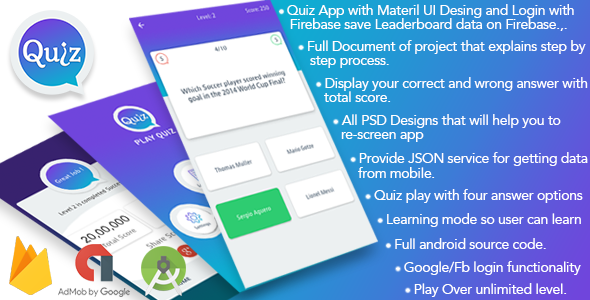 Download Play Quiz (Material Design) | Free Nulled Scripts