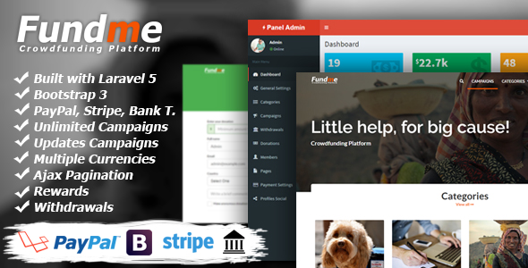 Fundme v3.2 - Crowdfunding Platform