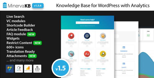 MinervaKB v1.5.7 - Knowledge Base for Wordpress with Analytics