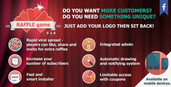RAFFLE game v4.7.2 - Promotional Facebook application - nulled