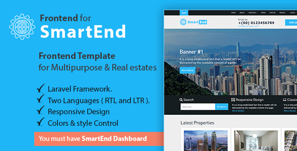 SmartEnd CMS for multipurpose & real estate with Restful API 13 December 2020