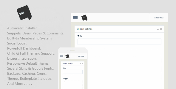 Dan v1.1 - Social Snippets Application