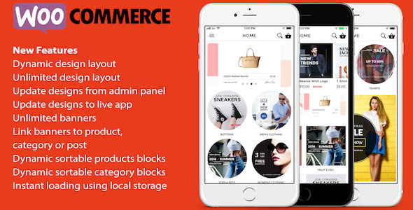 ionic 3 App for WooCommerce v1.7