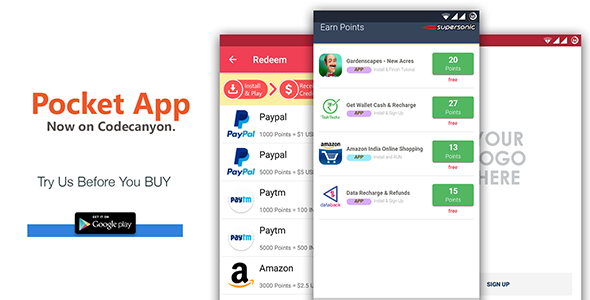POCKET v3.0 - Android Rewards App