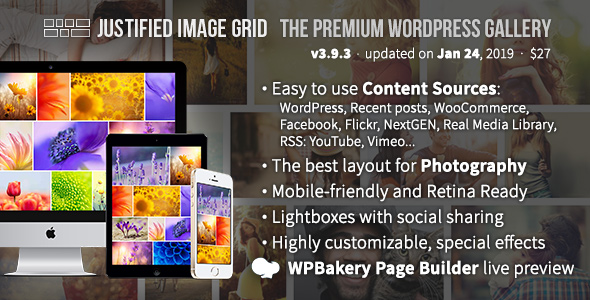 Justified Image Grid v3.9.3 - Premium WordPress Gallery