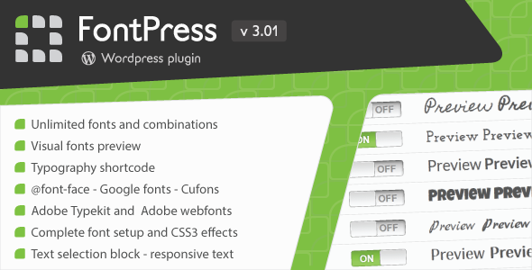 FontPress v3.2.1 - Wordpress Font Manager