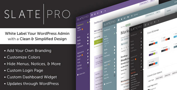 Slate Pro v1.1.5 - A White Label WordPress Admin Theme