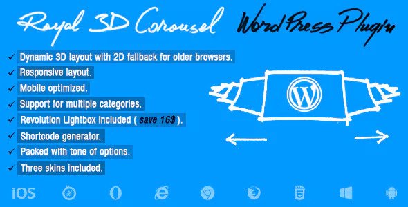 Royal 3D Carousel v1.1 - Wordpress Plugin