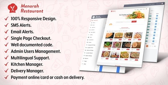 Menorah Restaurant v1.0.1 - Restaurant Food Ordering System