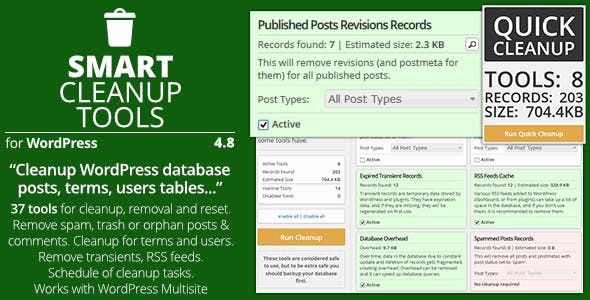 Smart Cleanup Tools v5.2 - Plugin for WordPress