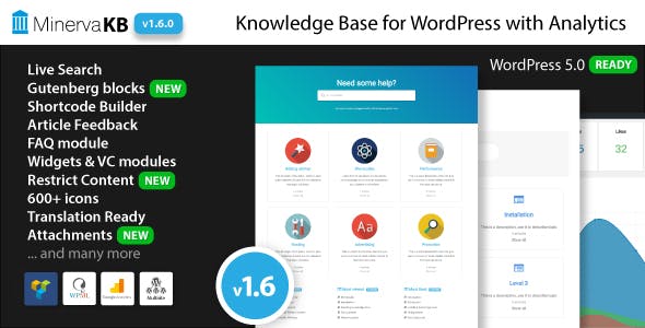 MinervaKB v1.6.5 - Knowledge Base for Wordpress with Analytics