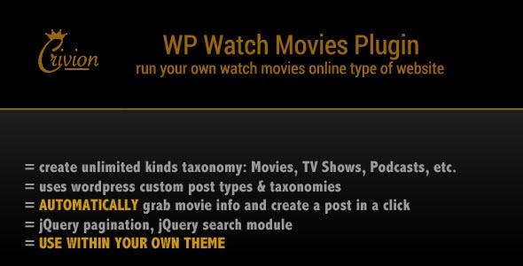 WP Watch Movies & TV Shows Online v1.6