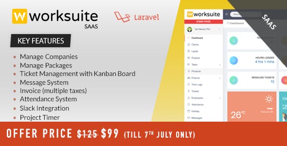 Worksuite Saas v2.5.8 - Project Management System - nulled