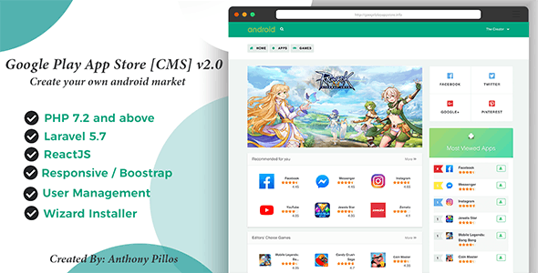 Google Play App Store [CMS] v2.0.3