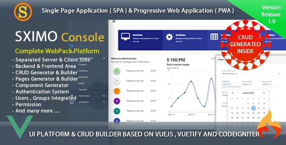 Sximo Console - Web and Mobile Development Tools