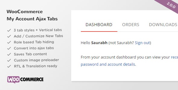 SS WooCommerce Myaccount Ajax Tabs v2.5.0