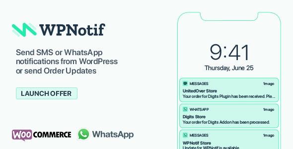 WPNotif v1.8 - WordPress SMS & WhatsApp Notifications