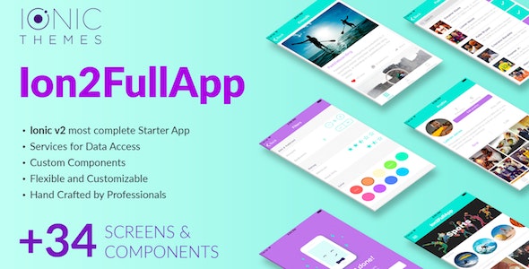 Ion2FullApp v1.1.3 - Full Ionic Template for Ionic 3+
