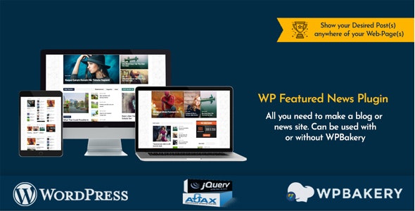 WP Featured News Pro v1.3.1 - Custom Posts Listing Plugin