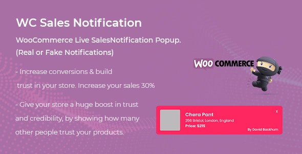 WooCommerce Live Sales Notification Pro v1.0.2