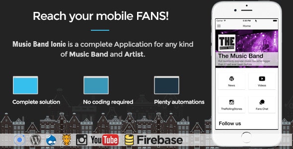 Music Band v17 - Ionic 3 - Full Application
