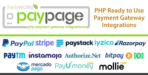 PayPage v1.3.0 - PHP ready to use Payment Gateway Integrations