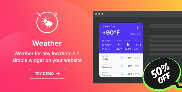 Weather Forecast v1.1.0 - WordPress Weather Plugin