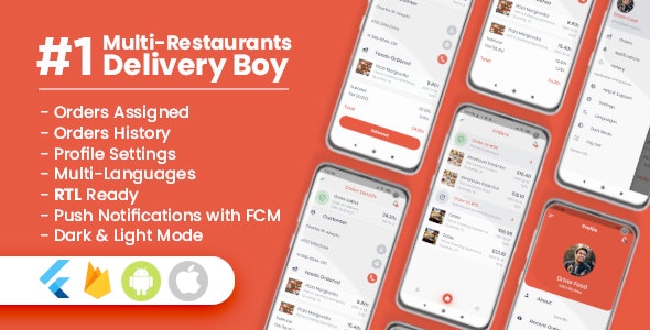 Download Delivery Boy For Multi-Restaurants Flutter App v1.0.0 | Free Nulled Scripts