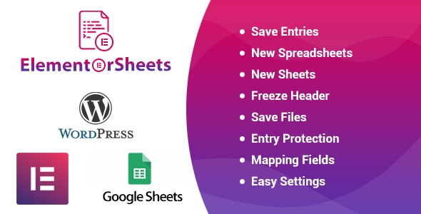 ElementorSheets v3.1 - Elementor Pro Form Google Spreadsheet Addon