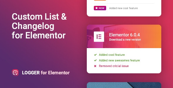 Logger v1.0 - Changelog & Custom List for Elementor