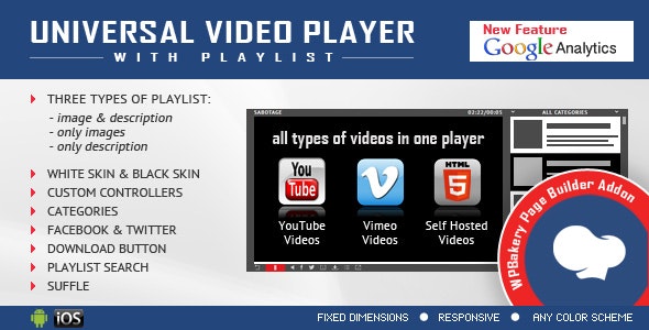 Universal Video Player for WPBakery Page Builder v2.5