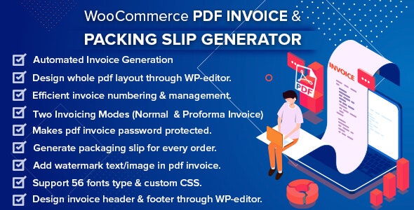 WooCommerce PDF Invoice & Packing Slip Generator v2.0.3