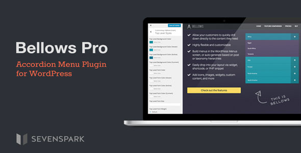 Bellows Pro v1.2.1 - Accordion Menu Plugin for Wordpress