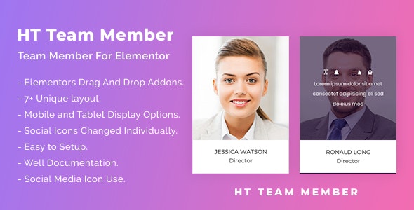HT Team Member For Elementor v1.0.0