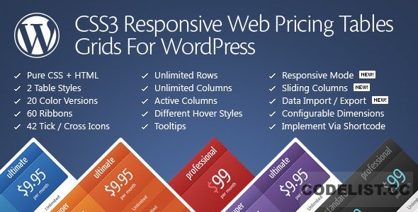 CSS3 Responsive Web Pricing Tables Grids v11.1