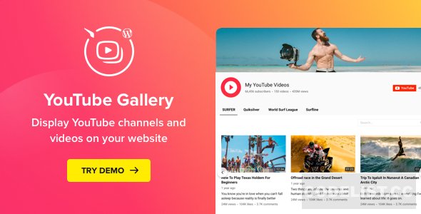 YouTube Plugin v3.5.0 – WordPress YouTube Gallery