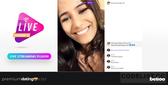 Live Streaming Plugin v1.0 - Belloo Dating Software