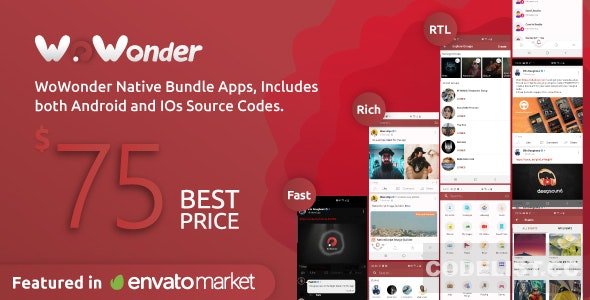 Mobile Native Social Timeline Applications v2.9 - For WoWonder Social PHP Script