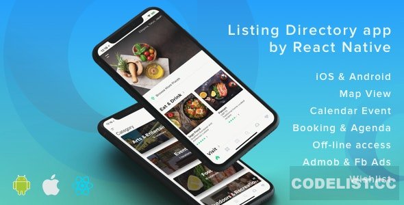 ListApp v1.7.5 - Listing Directory mobile app by React Native (Expo version)