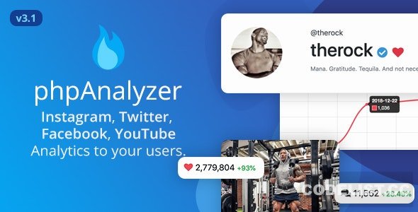 phpAnalyzer v3.1.4 - Social Media Analytics Statistics Tool ( Instagram, Twitter, YouTube, Facebook )