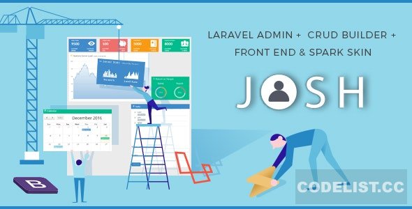 Josh v6.2.2 - Laravel Admin Template + Front End + CRUD