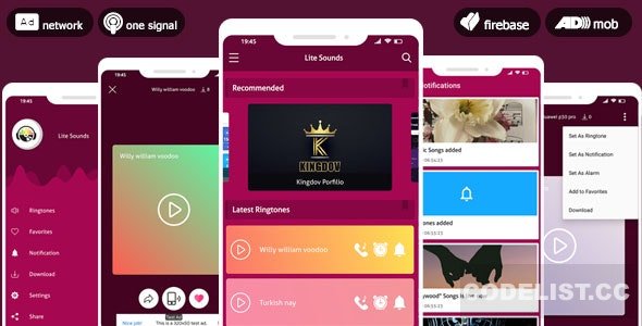 Lite Ringtones & Sounds 2020 v1.0 - AdMob & Facebook Ads & Push Notifications