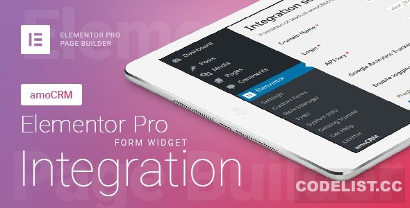 Elementor Pro Form Widget - amoCRM - Integration v1.1.0