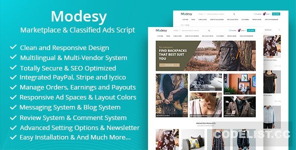 Modesy v1.8.1 - Marketplace & Classified Ads Script - nulled