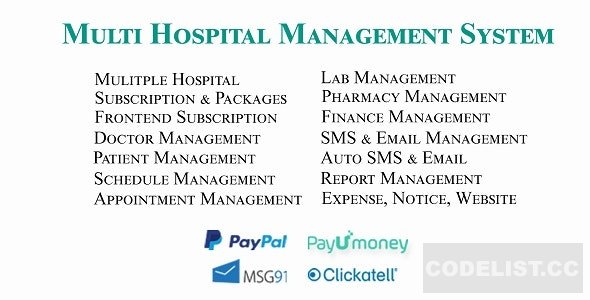 Multi Hospital v4.1 - Hospital Management System (Saas App)